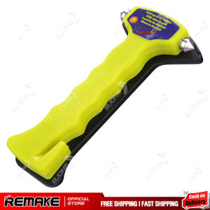 ค้อนทุบกระจกหน้าต่างกระจก1/2ชิ้นค้อนทุบกระจกเอาชีวิตรอดสำหรับตั้งแคมป์เข็มขัดนิรภัยรถค้อนหลบหนีฉุกเฉิน