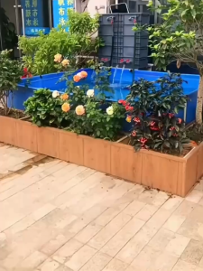 Heavy Duty PVC Fish Pond with Galvanized Steel Frame Foldable Waterproof Tarpaulin Backyard Pond