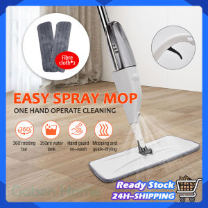 Magic Water Spray Mop + 2Pcs Mop Pads Lazy Floor Mop Home Handheld Cleaning Tools for Wash Flat Mops Reusable Microfiber Pads Spray Mop Lantai | Gaben Home
