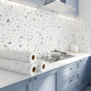Kitchen Oil-Proof Stickers Paper Cabinet for Cooktop Use Tile Transparent Wallpaper Self-Adhesive High Temperature Resistance Waterproof Anti-Fouling Restaurant Wall Wallpaper