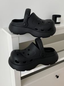 Cute Ugly round Head Clog Shoes Outdoor Casual Summer Fashion Womens Sandals Two-Way Wear Beach Slippers Breathable EVA Material