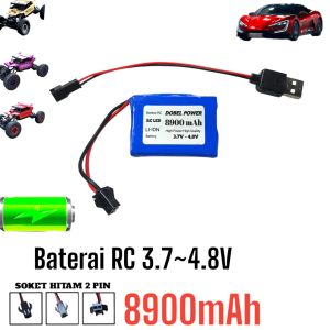 Termurah!..Baterai RC DOBEL POWER 3.7~4.8Volt 8900mAh + USB charger awet mantap!.