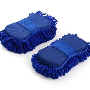 2/4Pcs Microfiber Car Wash Sponge And Cleaning Towel Set Auto Detailing Brushes Washing Gloves Styling Accessories for Car Care