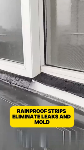 Window Water Blocking Bar Cold Resistant Windproof Waterproof Sliding Window Seal Strip Dustproof Home Window Water Blocking Bar Sliding Window Rain Weatherstrip Balcony Insulation Windproof Sealing Strip Flashing Board