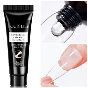 20ml Solid Nail Tips Gel for Press On Nails Adhesive 3 in 1 Nail Gel for Fake Nails Super Strong Acrylic Nail Gel