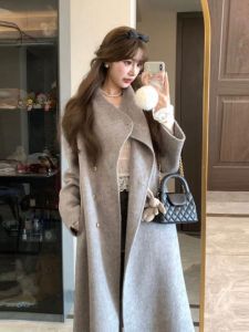 CHANGTONG | Áo Khoác Trench Dài Elegent Màu Xám