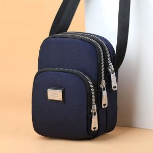 2024 New Korean Style Casual Large Screen Phone Bag Single Shoulder Bag for Women Oxford Cloth Crossbody Bag Vertical Mobile Phone Pouch Small Bag