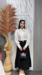 COZYBISS - KEMEJA KOREAN STYLE KIMISO TOP TALI / KEMEJA FORMAL / KEMEJA ATASAN WANITA PANJANG