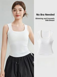 miiow | Cat Woman Strap Vest Womens New 2025 Best Selling With Chest Pad Inner And Outer Wear Base Top Slimming Side Breast Coverage