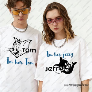 Hot Toys | Cartoon Tom&Jerry Print For Couple Tshirts Summer Casual Round Neck Tshirt Loose Cotton Short Sleeve Tees Y2K Street Tops