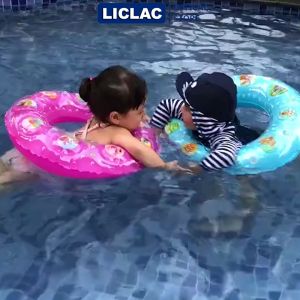 Phao bơi hình tròn dày 2 lớp chất liệu nhựa PVC ĐỦ SIZE 5060708090cm cho người lớntrẻ em PTR-2L