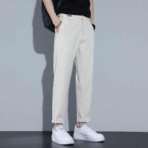Summer Lightweight Loose Straight Stylish Slim Tapered Cuffed Pants