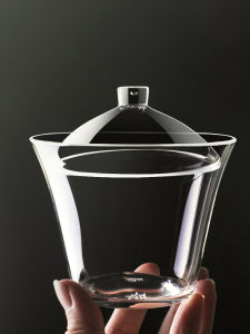 Joto Hand-Blown Glass Lid Bowl High Temperature Resistant Kung Fu Tea Set with Cover Japanese Tea Ceremony Utensils Teacup Water Cup