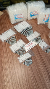(Combo 5 10) Bịch 10 cái tắc nhựa nhựa 6 khía màu trắng Hưng Thịnh