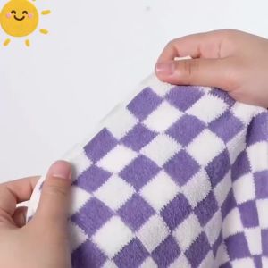 Khăn Tắm Thời Trang Checkerboard 75x35cm Khăn Tắm Bằng Vải Polyester Mềm Mại Thấm Hút Dành Cho Người Lớn Khăn Mặt Dùng Cho Hộ Gia Đình Khách Sạn Sử Dụng Trên Bãi Biển - Màu Sắc Đa Dạng