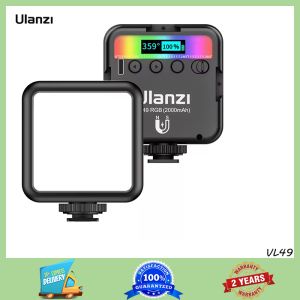 Ulanzi ไฟ VL49 RGB ขนาดเล็กไฟฉายพกพาไฟไฟแอลอีดีหลายสีแบบพกพา