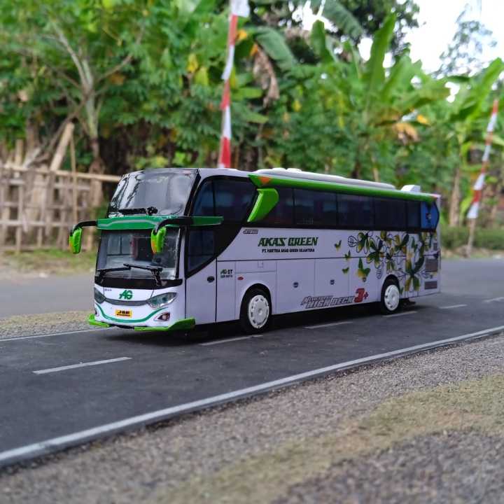 Miniatur bus Akas Green body Jb3 voyager | Lazada Indonesia