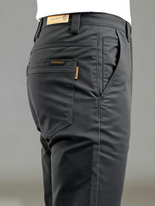 กางเกงขายาวทรงหลวมลำลองสำหรับผู้ชาย ทรงตรง ผลิตจากผ้าฝ้ายแท้ ยืดหยุ่นได้ดี ฤดูใบไม้ผลิและฤดูใบไม้ร่วง กางเกงขายาวลำลองสำหรับผู้ชาย