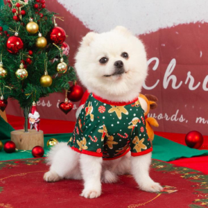 Pet Clothes Dog Christmas Clothes Cat Xmas T-Shirt Pet Christmas Costume Overall Clothes