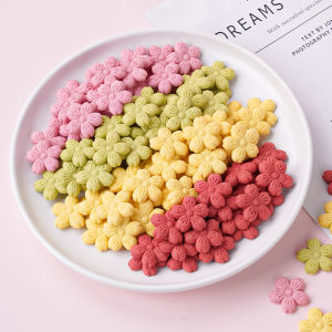 Pink Cherry Blossom Shaped Cookie Baking Dessert Paper Cupcake Decorative Small Flower Colorful Biscuit Cake Decoration