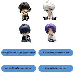 Bandai | 4pcs/set BLUE LOCK Anime Figures Doll Isagi Yoichi Nagi Seishiro Bachira Meguru Mikage Reo Action Figure Model Toys for Children