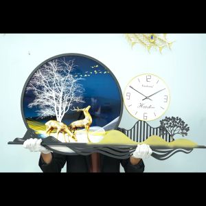 Đồng hồ treo tường phòng khách độc đáo D1 Home đồng hồ trang trí decor phong cách Bắc Âu -TG