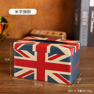 Creative Cartoon Spot Pattern Iron Art Tissue Box Rectangular Desktop Home Living Room Coffee Table Luxury Tissue Box High End
