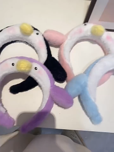 Bando Boneka Lucu Karakter Pinguin Headband Premium Korea Aksesoris Hiasan Rambut