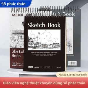 Xé Xoắn Ốc Ràng Buộc Sketchbook A3/A4/A5 Trang Đục Lỗ Nghệ Sĩ Vẽ Miếng Lót Trở Lại Trường Học Nghệ Thuật Tiếp Liệu