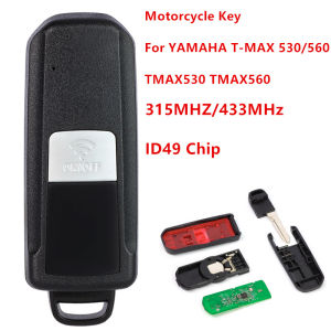 Keyecu 315/433MHz ID49 Chip Motorcycle Remote Key For YAMAHA T-MAX-530 T-MAX-560 TMAX530 TMAX560 2016 2017 2018 2019 2020 2021