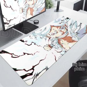 Bandai | Luffy Trắng Tối Giản Bàn Thảm 1000x500mm Chống Trơn Trượt Bàn Phím Game Thủ Dài Miếng Lót Chuột Cho Máy Tính Văn Phòng Thích Hợp Cho LOL CSGO
