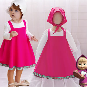 Lolita Plaid Cute Bears Baby Girls Dress Toddler 1st Birthday Party Princess Dress for Baby Maid Wedding Bridesmaid Kids Clothes