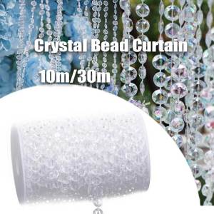 10/30m Garland Diamond Acrylic Crystal Bead Curtain Wedding DIY Party Decor