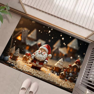 VIKAMA Retro Ông Già Noel Giáng Sinh Thảm Phòng Tắm Chống Trơn Trượt Thấm Hút Nước Thảm Cao Su Cho Trang Trí Nhà Bếp Thoát Nước Cửa Trước