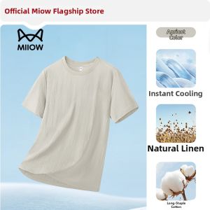 MiiOW | Cool Sensation Linen Cotton Blend T-Shirt for Men