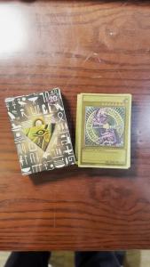 55pcs Golden Foil Plastic Yu-Gi-Oh Anime Cards in English Blue Eyes Exodia Obelisk Slifer Ra Yugioh Classic Proxy Card kids