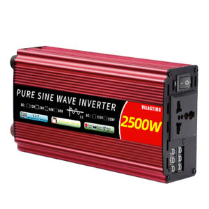 5000W Pure Sine Wave Inverter DC 12V/24V to 110V/220V AC 50/60HZ Portable Car Solar Power Converter with LCD Display