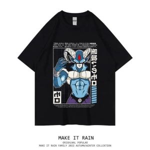 Bandai | Dragon Ball Japanese Animation Wukong Toriyama Ming Commemorative Mens T-shirt Pure Cotton Loose Cartoon Short-sleeved Top
