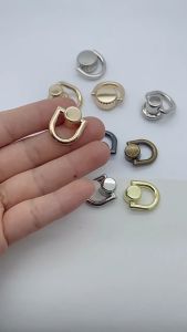 epeach Stud Screw D Ring Alloy Buckle | Handbag Bag Purse Leather Connector | Chain Strap Connector Nail Rivets E0059