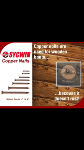 Sycwin Copper Nails / Bronze Nails / Pakong Tanso (Premium Grade) sold per ¼ kg