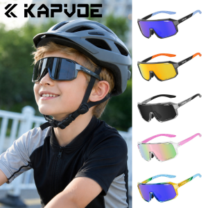 Kapvoe | Kapvoe 2026 Child Cycling Sunglasses Hiking Eyewear Boys Girls Kids UV400 Small Size Glasses Fashion Outdoor Protection Goggles