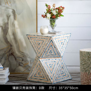 Harvest Cottage Shell Minimalist Creative round Table Living Room Sofa Accessible Luxury Side Table Corner Table Balcony Coffee Table Small Coffee Table