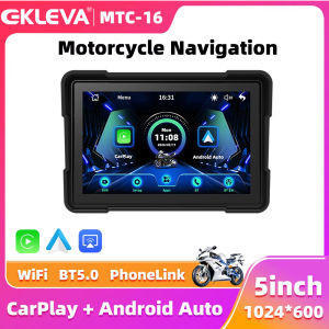 EKLEVA 5มอเตอร์ไซค์ Inch DVR ไซค์สำหรับ Carplay & Android รถยนต์กล้องหน้าและกล้องหลังหน้าจอ การแสดงผลการ 960P คุณภาพสูง และรวมยังสูง