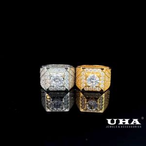 N776 Nhẫn nam đính đá cz cao cấp bền màu sang trọng -uha