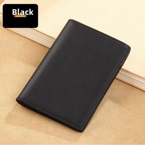 Ultra-Thin Mens Retro Mini Premium Card Holder Driver License Wallet Compact Slim Leather Billfold Money Clip