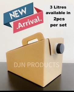 2pcs of 3L disposable cardboard thermal box for Hot Teh Tarik Coffee box Tea box Hot Drinks box outdoor thermal flask coffee take out box cambro drinks containers 3 Litres 96oz