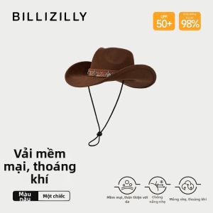 BILLI ZILLY | Mũ Nón Tây Mỹ Kiểu Retro Đai Rộng