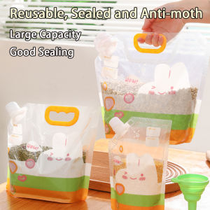 3pcs Grain Sealed Bag with Funnel: Moisture-Proof Insect-Proof Storage
