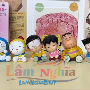Set 6 mô hình Doraemon Nobita Shizuka doremon Chaien Suneo Doremi cute dễ thương hàng cao cấp