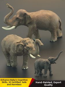 MENGSILE | Solid Realistic Educational Toy Animal Model Elephant